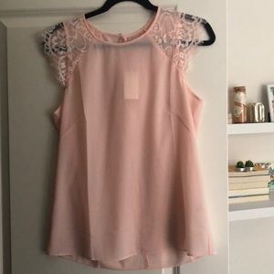 Blush lace JCrew Shirt. NWT.